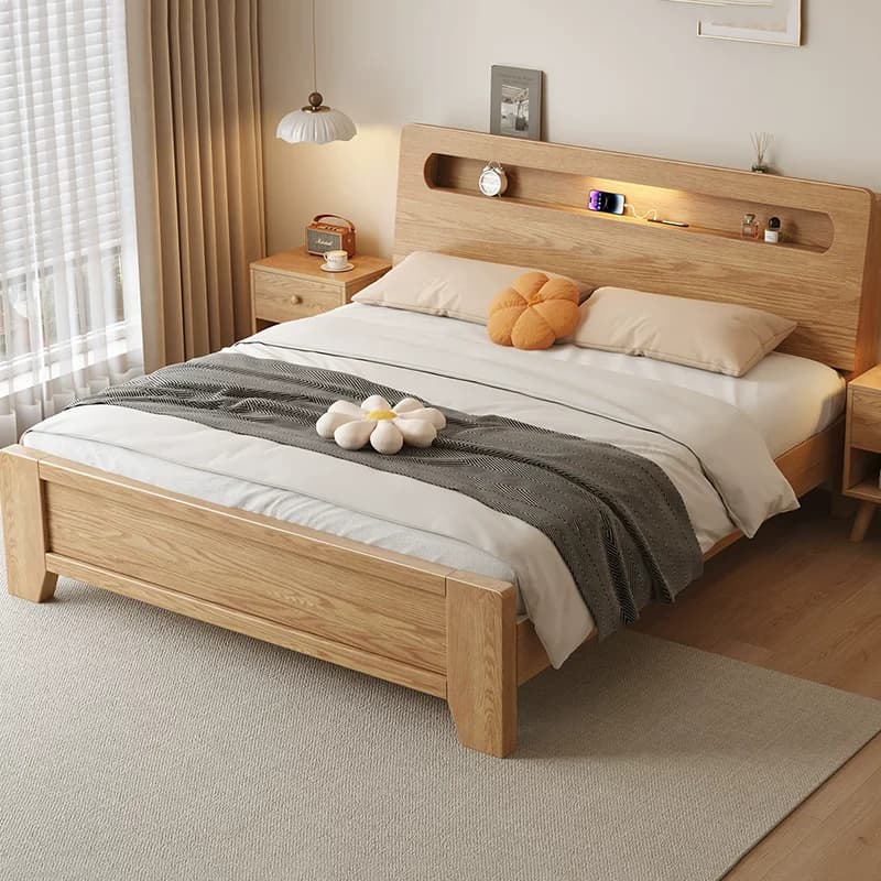 Double Baby Bed Bedroom Luxury Children Modern Floor Wooden Design Sleeping Bed Princess Letto Matrimoniale Trendy Furniture