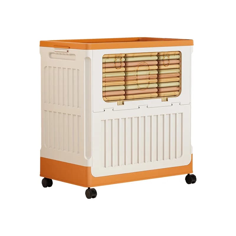 Folding, large-capacity clamshell storage box, household clothing, quilt, toy finishing box, doll multi-functional storage box.