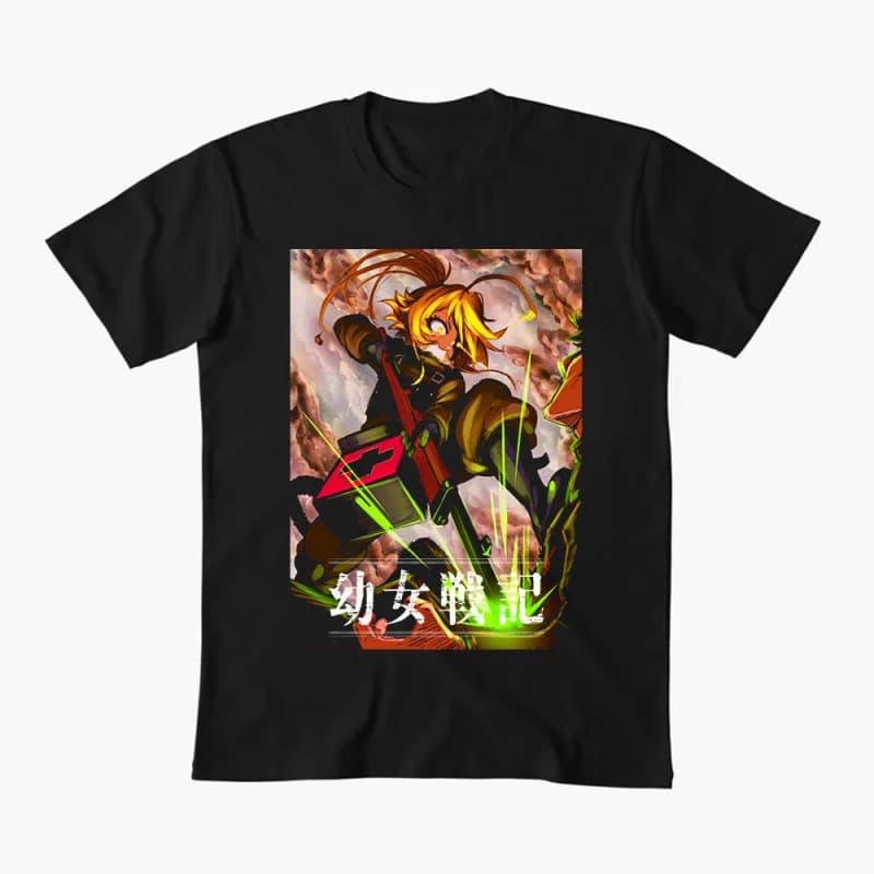 Saga Of Tanya The Evil 0429 Tanya Degurechaff Anime Gift t shirt Youjo Senki Manga tee Short-sleeve Y2K Clothes All size Tops