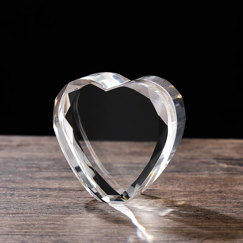 XTOOL Blank K9 Shining Crystal Heart Shaped Crystal Photo Frame for 3D Laser Engraving Love Heart-shaped Crystal Ornaments