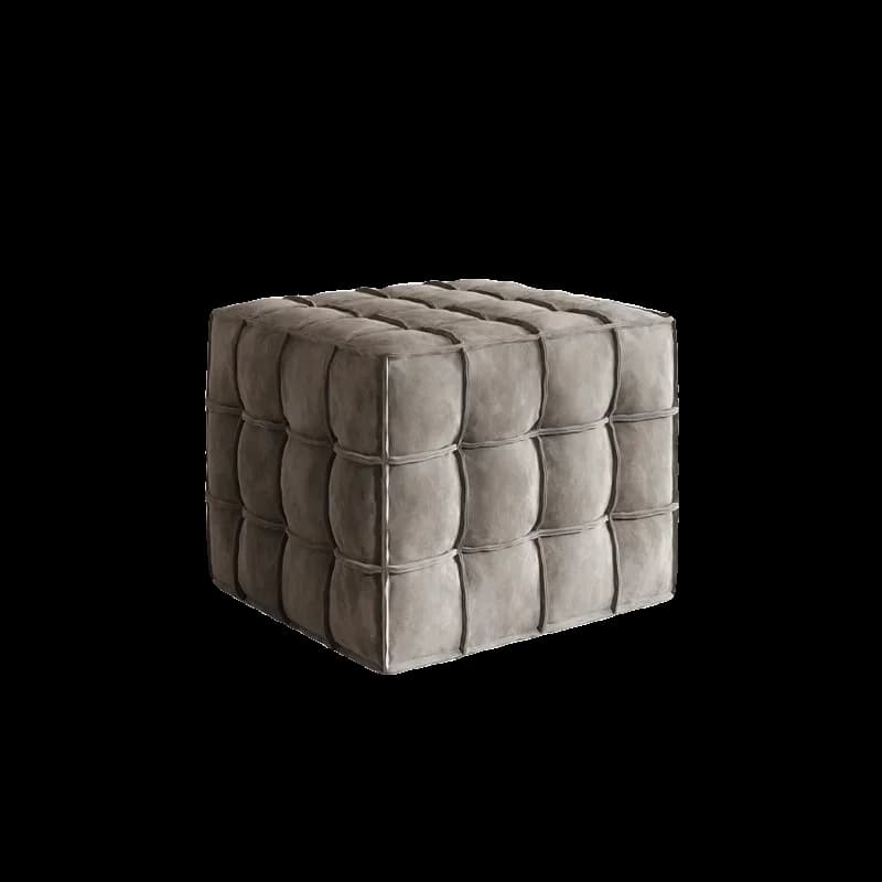 Italy all abrasive cloth small stool living room bedroom buckle soft bag for shoe stool Square sofa footstool custom