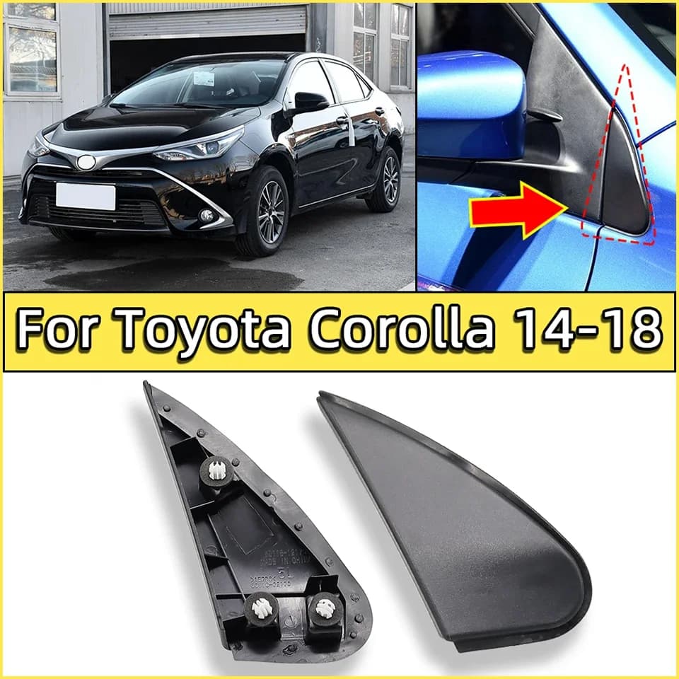 Auto Rearview Mirror Corner Triangle Fender Cover Plate For Toyota Corolla 2014 2015 2016 2017 2018 Trim Cap Garnish Lid