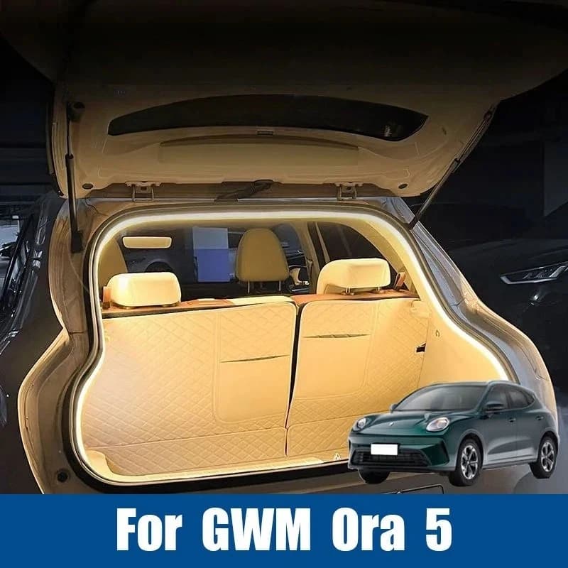 Car Trunk LED Light Ambient Interior Decorative Lamp Cargo Area Glow Light Protective Accessories For GWM Ora 5 2025 2026 2027