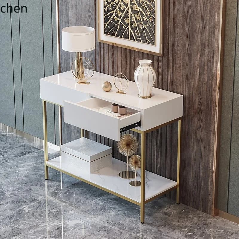 HYS  Table Wall-Mounted Hall Cabinet Modern Minimalist Model Room End View Table