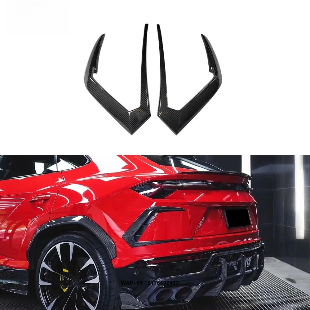 High Level Material Carbon Fiber Car Rear Bumper Vent Cover Rear Canards For Lambor Urus 2018-2019