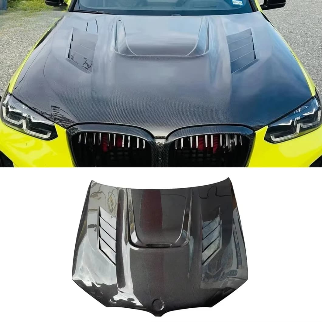 M Power PU-Design Carbon Fiber Body Kit Bumper Engine Hood Fit for BMW X3M F97 X4M F98 LCI 2022+ OEM Exterior Replacement Parts
