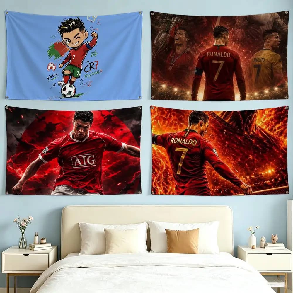 CR7 C-Cristiano R-Ronaldo Flags for Bedrooms Home Decor Items Outdoor Decors Garage Decoration Flaga