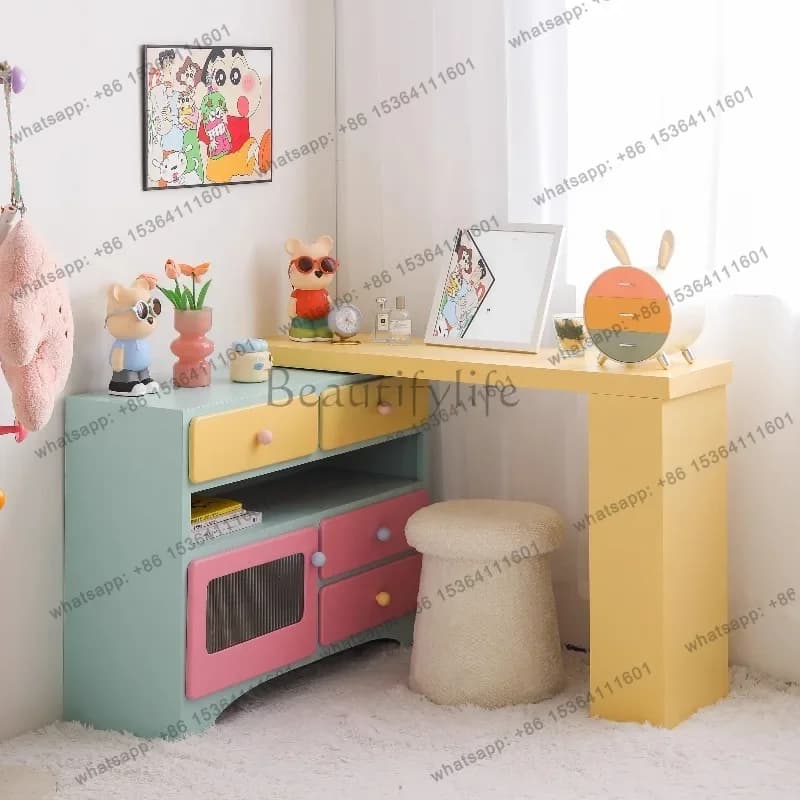 02Drawers Storage Dressing Table Modern Girl Cosmetics Luxury Dressing Table European Makeup Comoda Pra Quarto Trendy Furniture