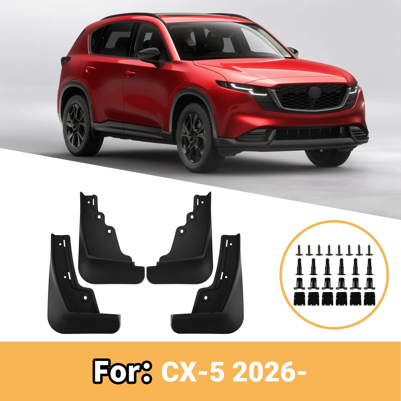 For Mazda CX-5 2026 Mud Flaps Mud Guards Splash Guards Car Fender Mudflaps Wheel Splash Shield Auto Exterior Accessories