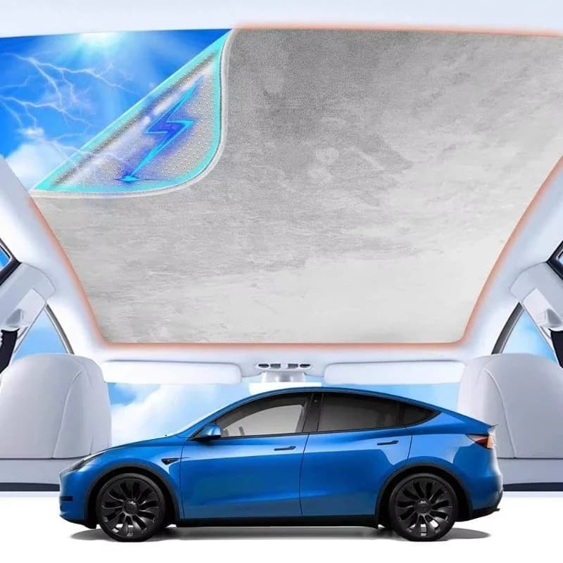 Foldable thermal insulation electrostatic adsorption sunshade roof cover