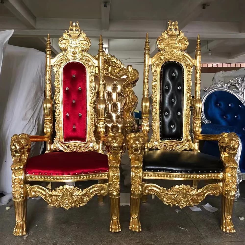 2pcs Bride And Groom Wedding Sofa Royal Furniture King Throne Chair Cushions Sofa Chair Living Room Sofas For Indoor