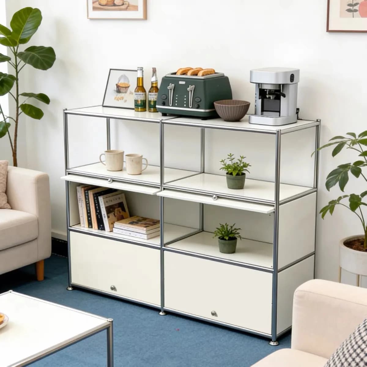 Modern Living Room Cabinets Home Steel Storage Rack Locker Creative Module Cabinets for Bedroom Flip Chest of Drawers Furniture