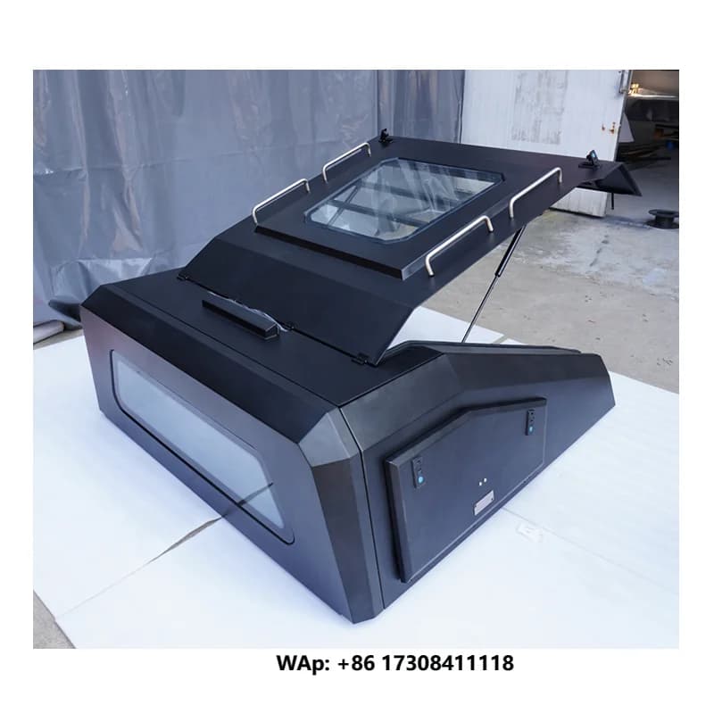 4x4 Offroad Accessories Hot Sale Steel Hardtop Topper Canopy Storage Box Slanted Cover with Window for Gladiator JT Pickup