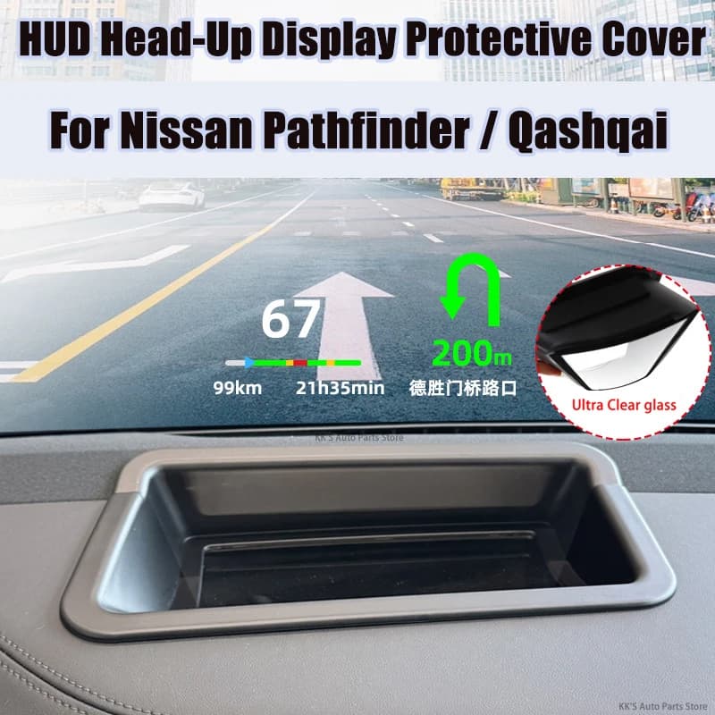 HUD Head-Up Display Protective Cover / Dashboard Dust Cover for Nissan Pathfinder / Qashqai, Car Interior Accessories