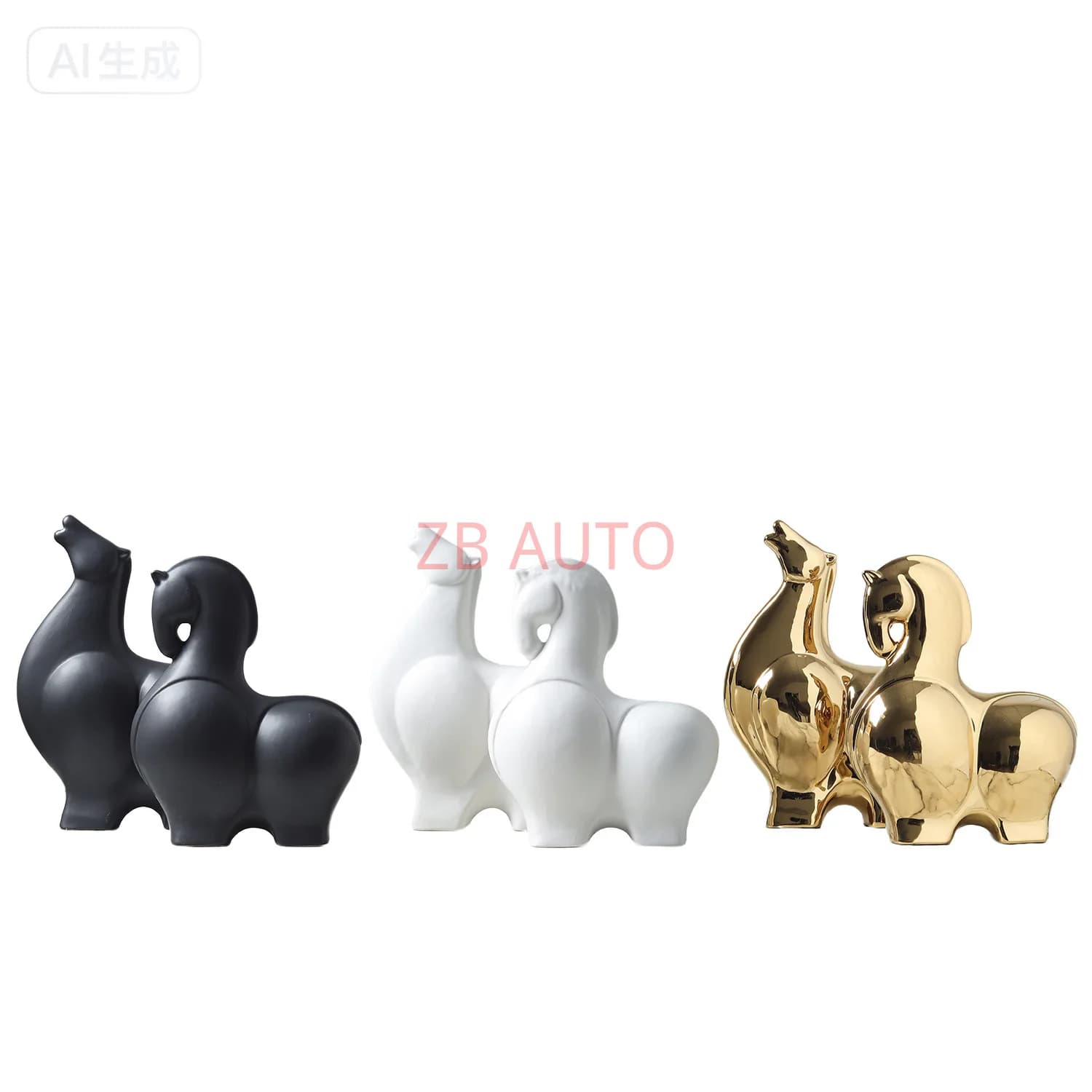 white ceramic horse ornaments living room wine cabinet decorations model house sales office bookcase soft furnishings