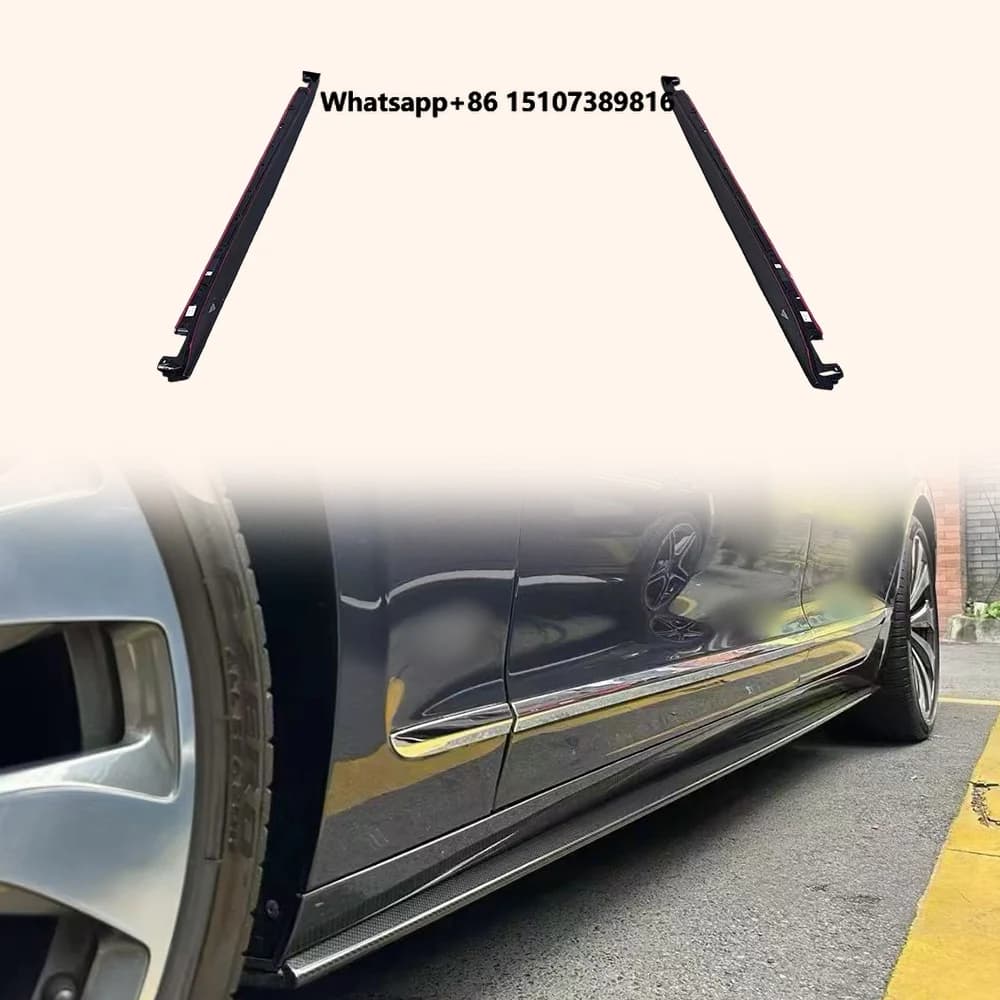 For Flying Spur 18-24 Carbon Fiber M Type Side Skirts Extensions Pair