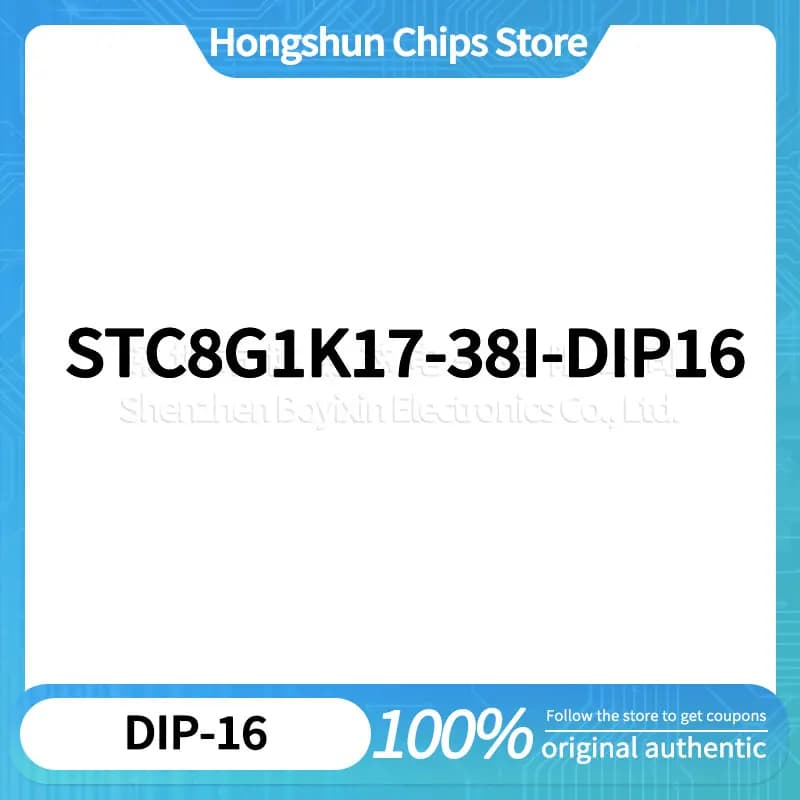 STC8G1K17-38I-DIP16 Sturdy plastic housing