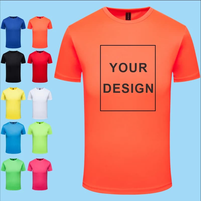 Quick Dry Round Neck T-shirt Custom Printed Embroidered Logo Sports Fitness Short Sleeve Top Running Shirt 2026