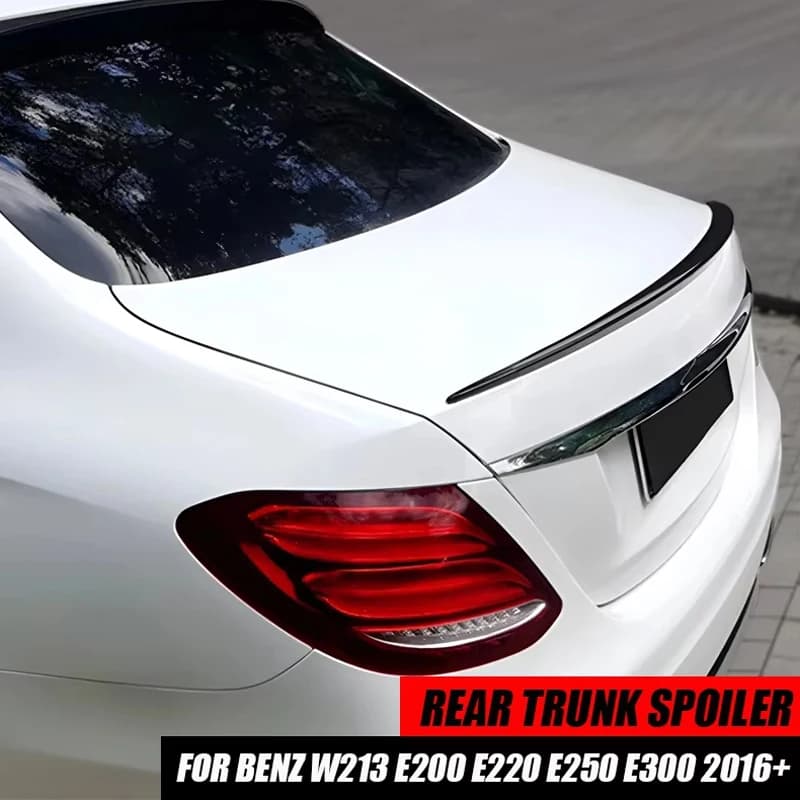 For Mercedes Benz E Class W213 E200 E220 E250 E300 Sedan 4-Door E63 2016+ Rear Trunk Roof Wing Spoiler