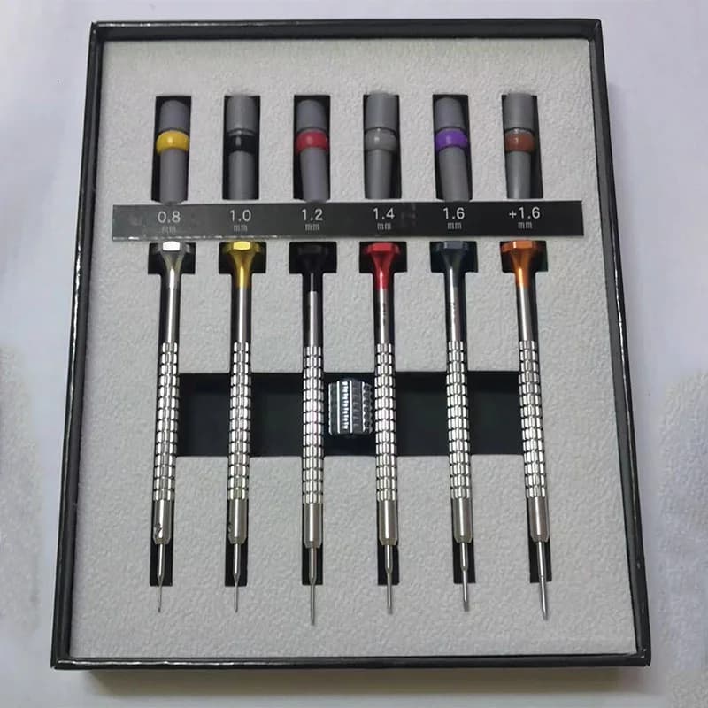 【Hot】0.8-1.6MM Watch Repair Screwdriver Tools Watch Jewelry Repair Slotted Flat Blade Precision Screwdrivers Watchmakers Tools