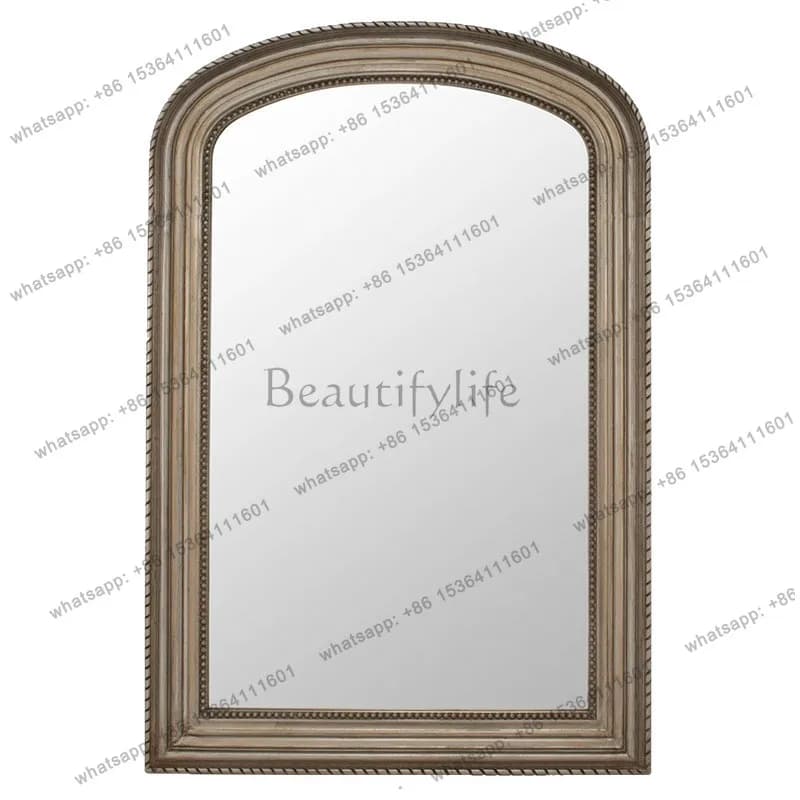 French retro carved fireplace decorative mirror bedroom clothing store premium fitting mirror