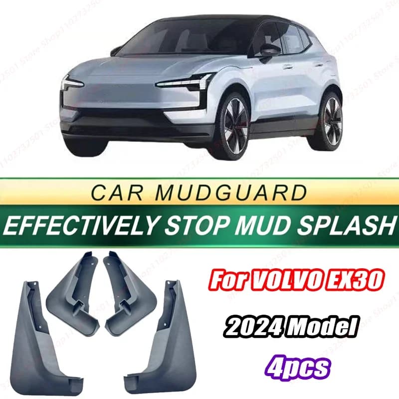 For VOLVO EX30 2024 Model 4PCS Front Rear Mud Flaps Splash Guards Fender Mudguards Auto Accessories