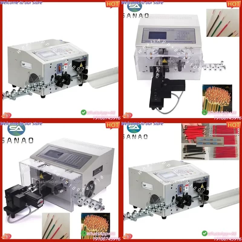 CE Certificate Automatic Double Line Wire Cutting Stripping Twisting Machine Patch Cord Cable Wire Twist Strip Tool