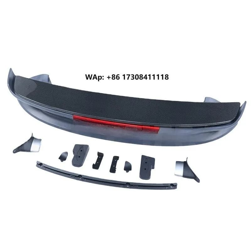 High Quality Half-Carbon Fiber Car Accessoris for 911 992 Upgrade Turbo S TOP Style Tail Wing Rear Spoiler Wing