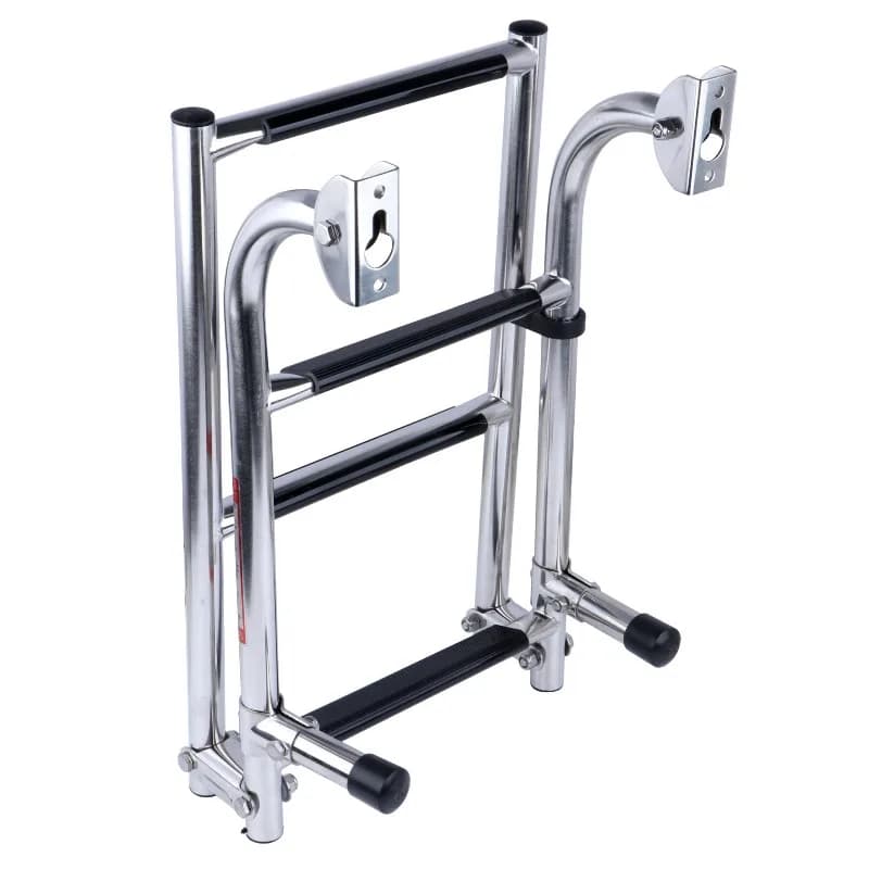 304 stainless steel speedboat yacht launching deck foldable retractable ladder, ship boarding ladder pedal