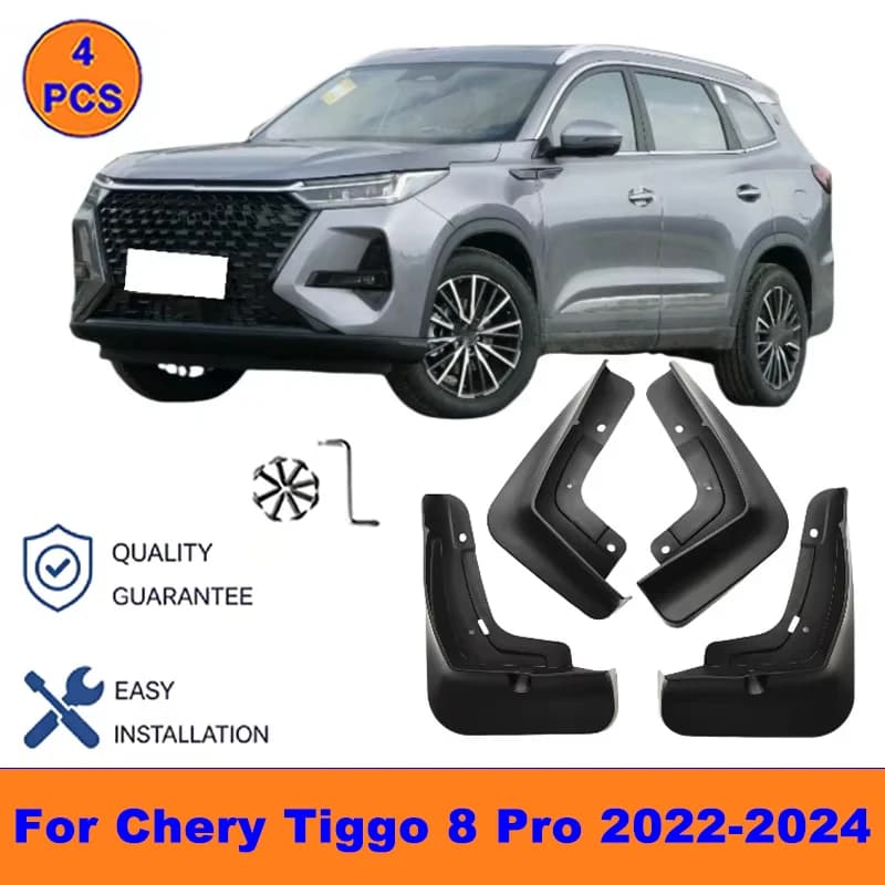 4Pcs Mud Flaps For Chery Tiggo 8 Pro 2022-2024 - Splash Guards Front&Rear Wheel Fender Mudguards Car Exterior Protection Parts