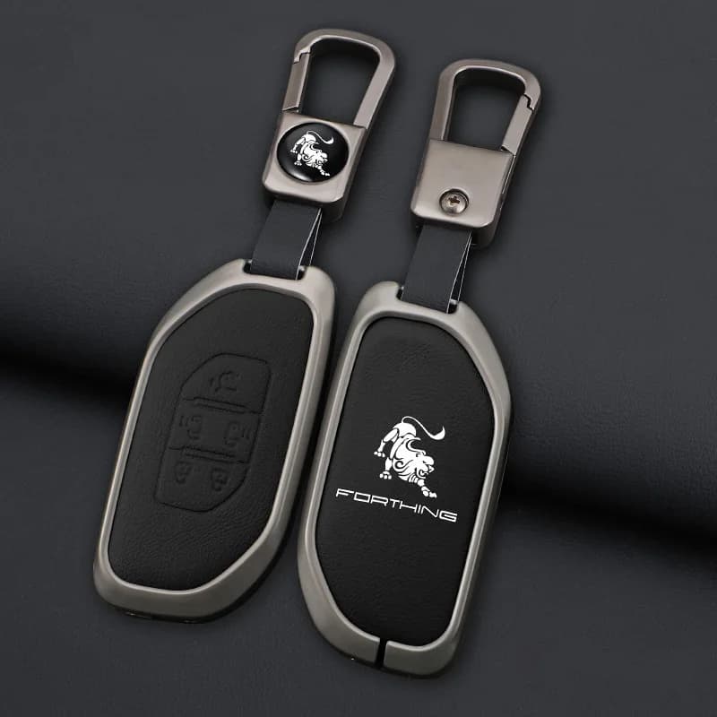 Zinc Alloy Car Key Case Fob Cover Protector Shell For Dongfeng Forthing Fengxing T5 EVO 2021 Auto Remote Keychain Accessories