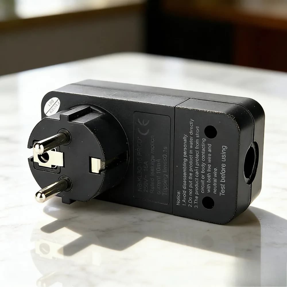 FI Circuit Breaker 16A EU Plug 10mA Residual Current Circuit Breaker Personal Protection Plug Replacement Plug XT
