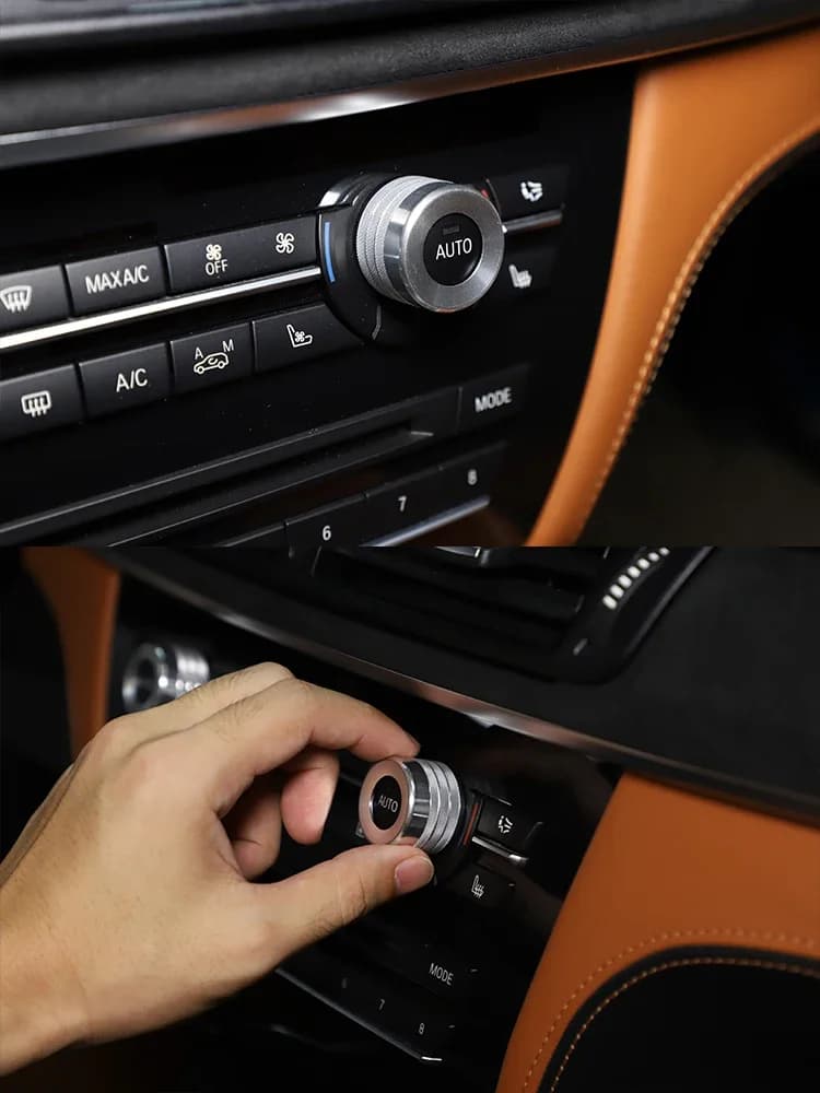 For 2010-2018 BMW X5 X6 E70 E71 F15 F16 aluminum alloy volume air conditioning knob ring automotive interior accessories