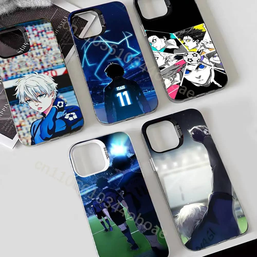 Comics B-Blue L-Lock Phone Case For iPhone 17,16,15,14,13,12,11,Pro,MAX,Plus TPU Soft To Skin-friendly Cover
