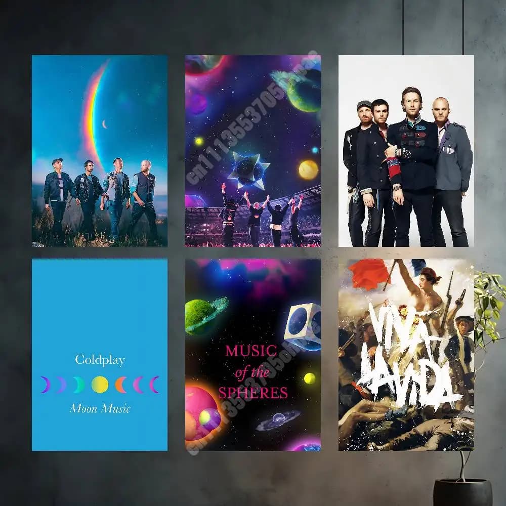 C-Coldplay Moon Music Of The Spheres Aesthetic Poster HD Gallery Prints Home Wall Art Creative Gift