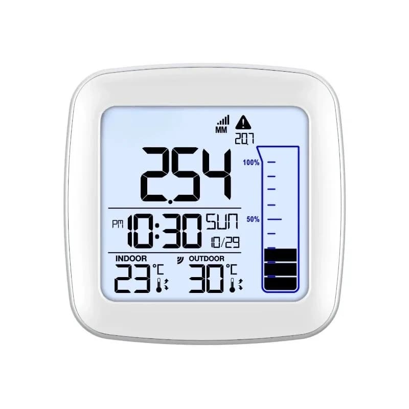 Digital Indoor and Outdoor Temperature ing Rain Gauge with Remote Sensor Wirels
