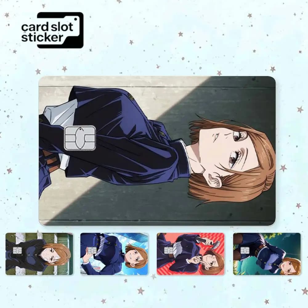 Cartoon  N-Nobara Kugisaki  Credit Card HD Stickers Game Card Decal Small Chip Waterproof Sticker Gift
