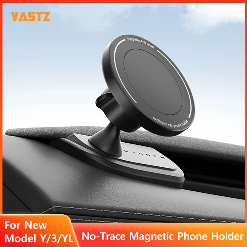 Magnetic Phone Holder For Tesla Model Y Juniper 2025-2026 Model 3 Highland Model YL Hidden Screen Bracket Car Accessories