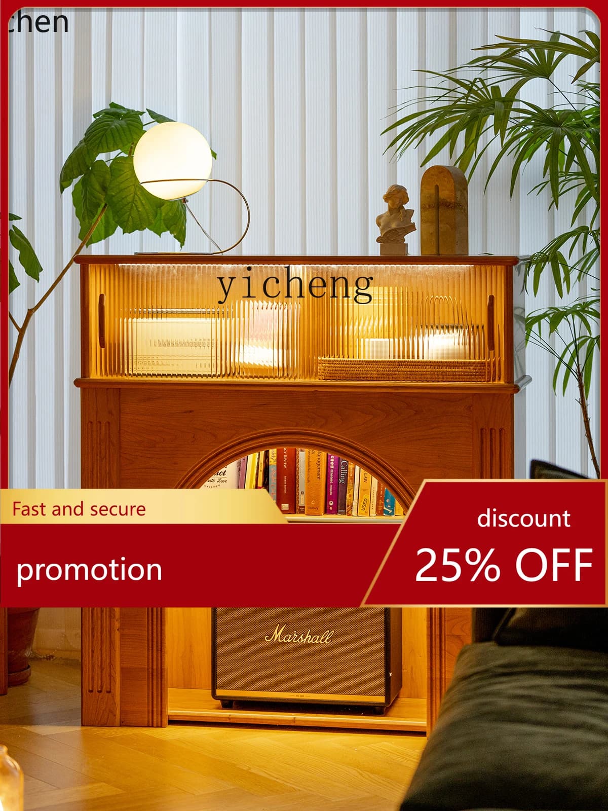 HXL Fireplace Cabinet Living Room Entrance Cabinet Solid Wood Fireplace Decorative Cabinet TV
