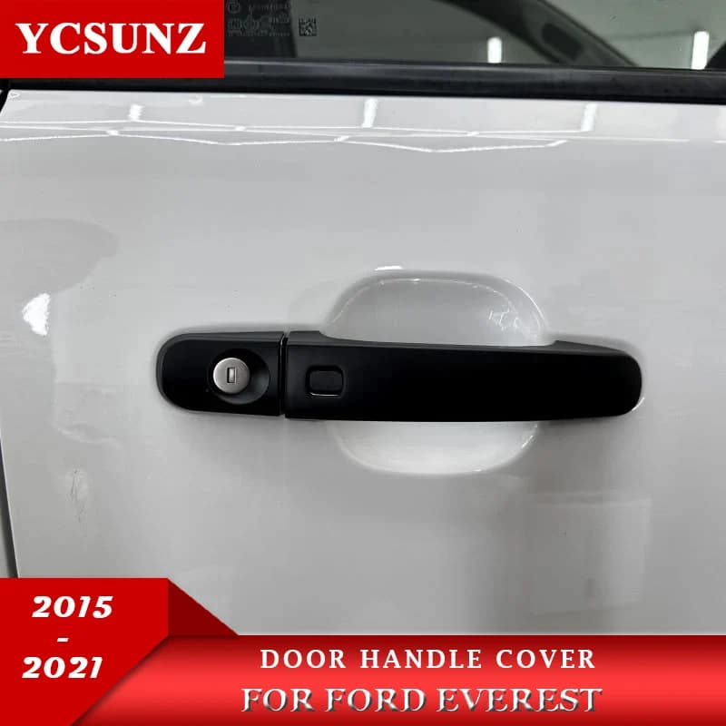 ABS Door Handle Cover Smart key For Ford Everest 2015 2016 2017 2018 2019 2020 2021 Car Exterior Accessories