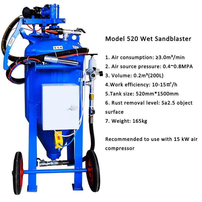 Wet Sandblaster Equipment Sand Blasting Machine for Cleaning And Polishing Projects - Industrial Grade