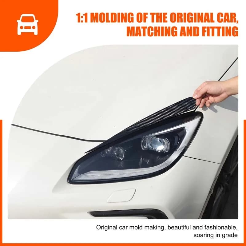 For Subaru BRZ 22-25 Soft Carbon Fiber Car Front Headlight Eyelids Cover Decoration Stickers Car Accessories