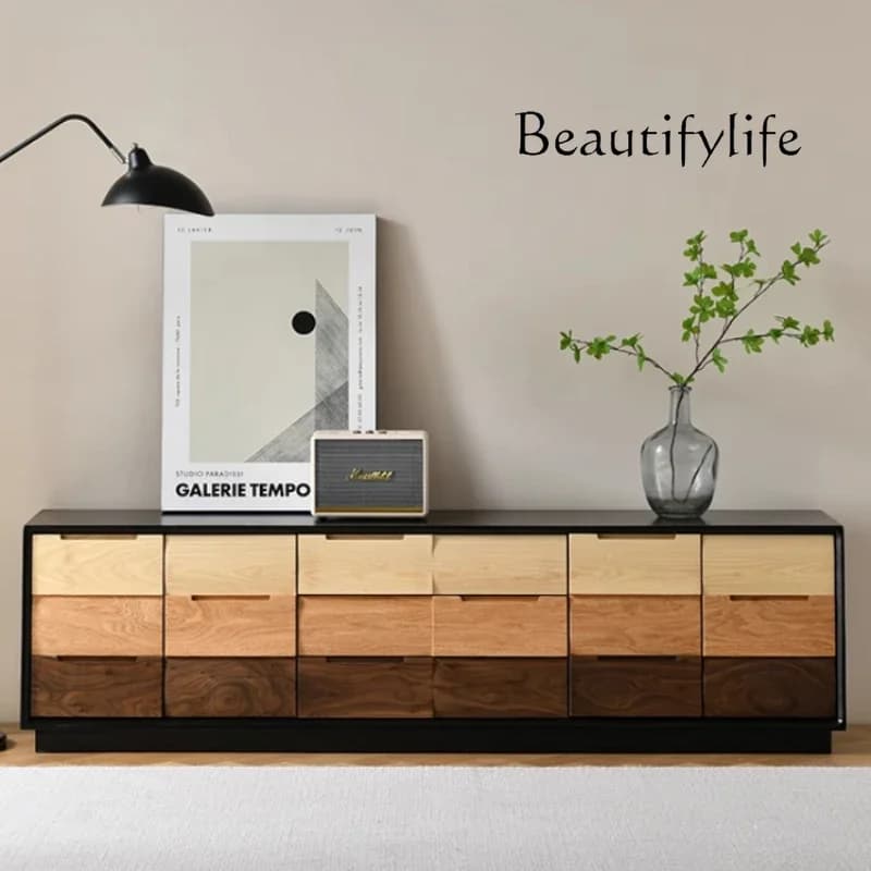 YX Nordic Design Universal Tv Table Floor Luxury Storage Walnut Black Tv Stand Modern House Wood Fernsehen Tisch Furniture Home