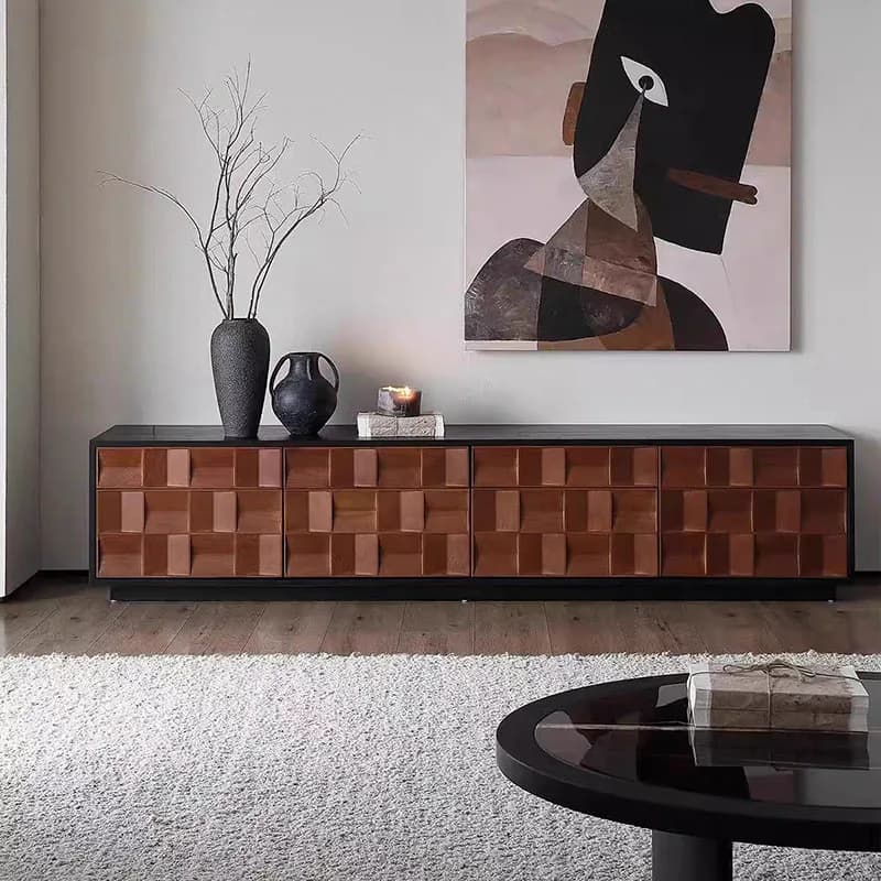 Aesthetic Brown Luxury Tv Cabinet Office Classic Clearance Sale Wood Tv Cabinet Modern Designer Fernsehtisch Furniture Home