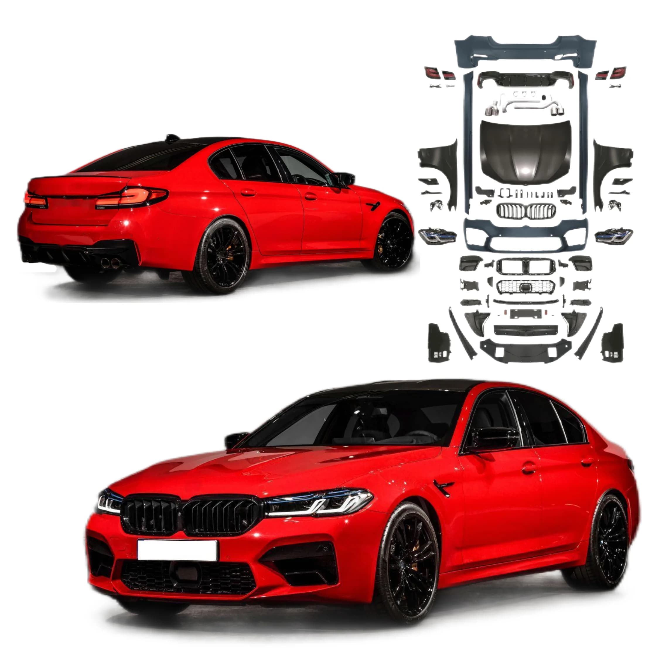 Discount Price BodyKit for BMW 5 Series 2011-2017 F10 F18 Upgrade to 2023 G30 G38 M5 with High Quality LED Headlight Auto Parts