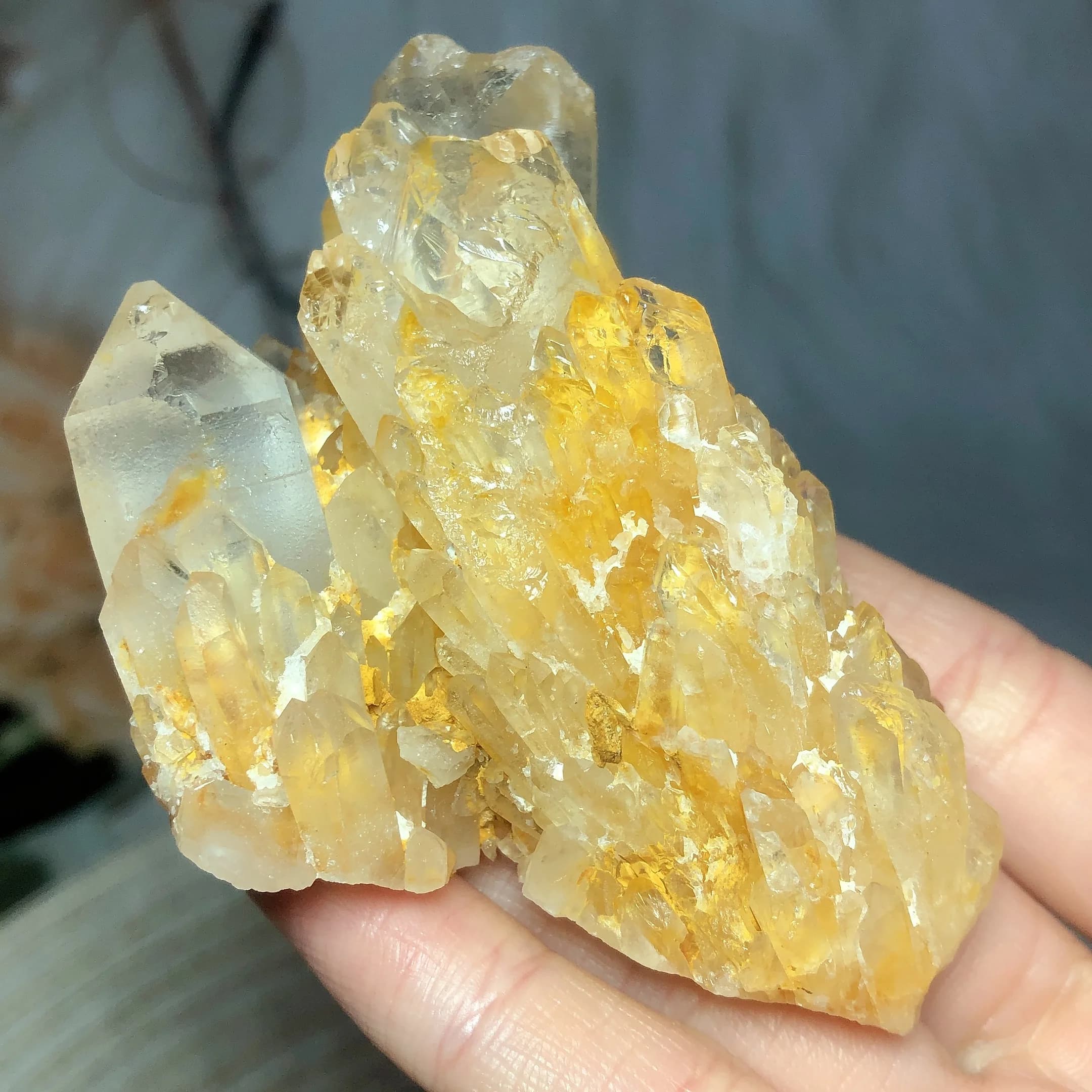 Natural Crystals Pineapple Clear Quartz Cluster Raw Stone Specimen Rainbow Reiki Healing High Quality Room Decor Mineral Energy