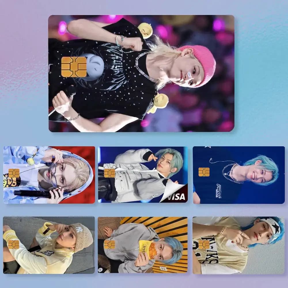 Band S-Skz F-Felix Badges Tinplate  Credit Card HD Stickers Premium matte film effectively prevents fingerprints and daily .