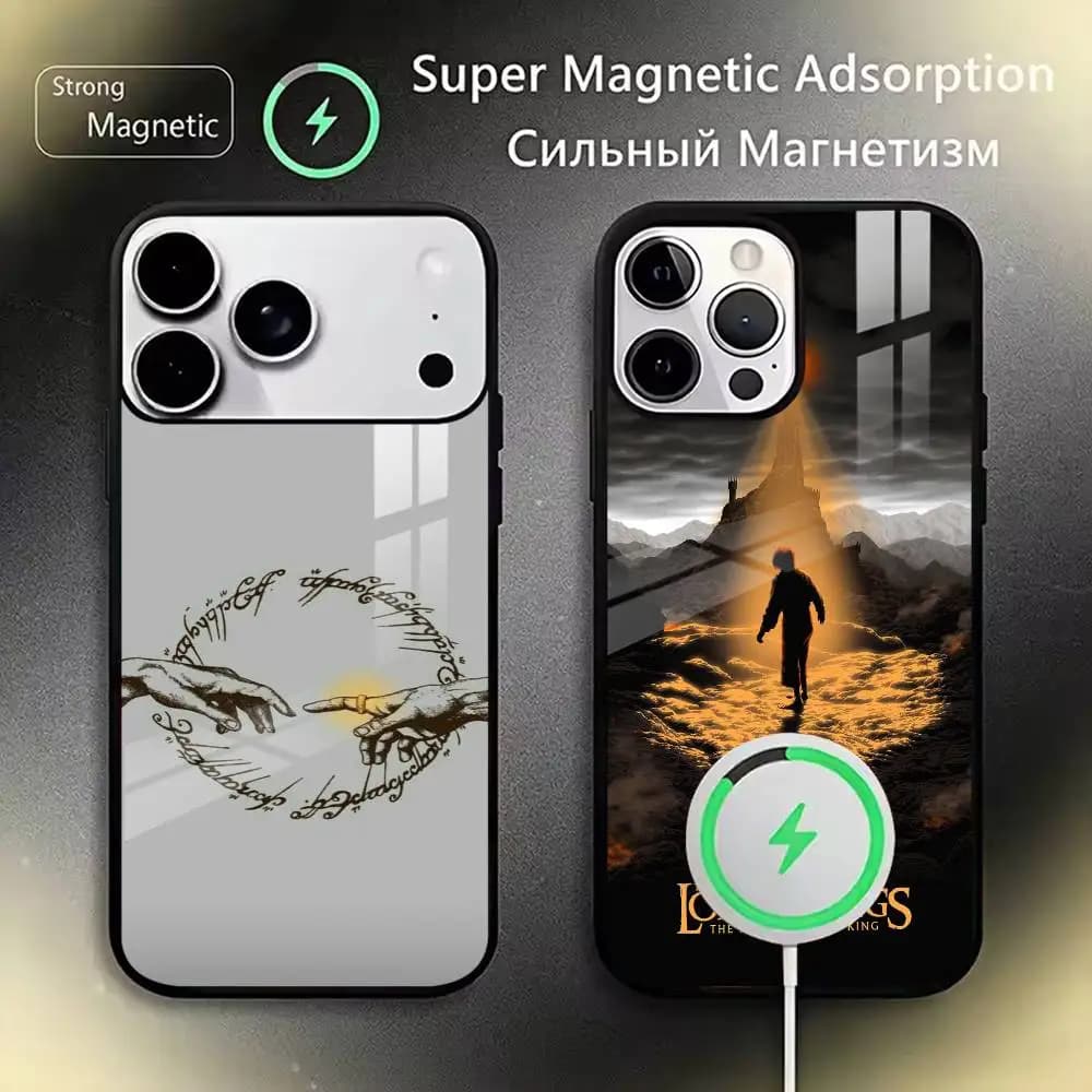 T-The L-Lord Of The R-Rings  Phone Case For iPhone17,16,15,14,13,12,11 Plus,Pro Compatible with magnetic wireless charging