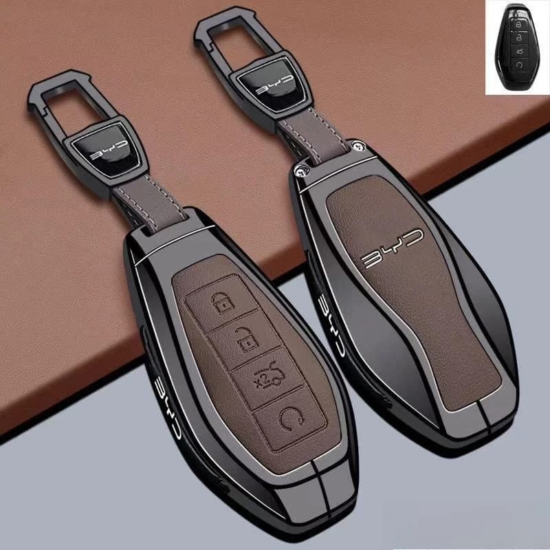 Zinc Alloy Car Key Case Cover Shell Protector Fob Holder for BYD Seal 08 EV Seal 08 DMI 2026 Keychain Accessories