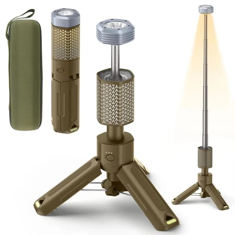 10,000 mAh Retractable Camping Light Emitting Diode Night Mobile Lighting, Built-in Magnetic Road Flash Computer Light Body